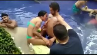 Big boobs pool party porn